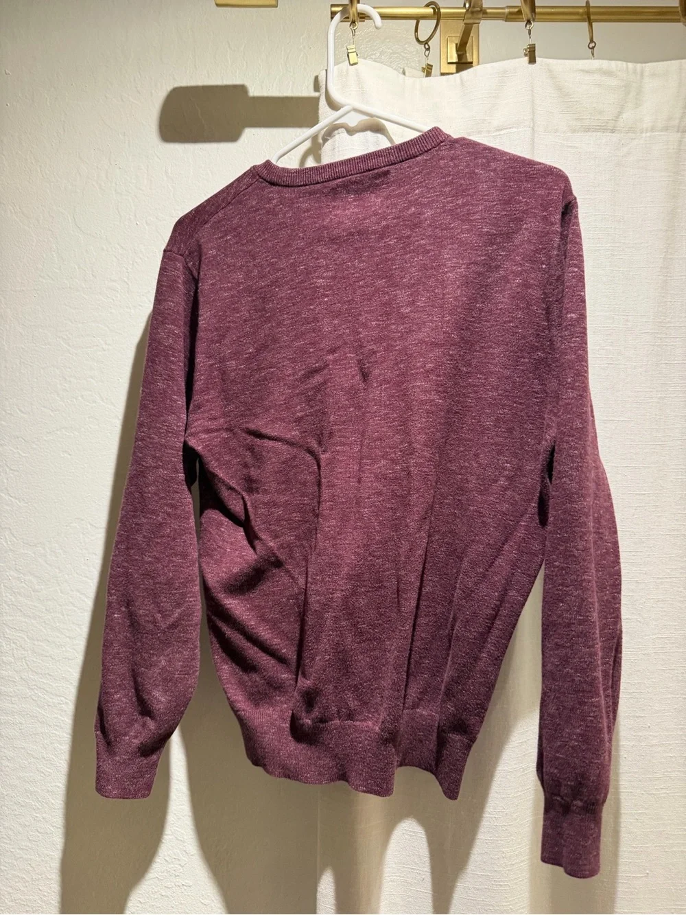 J Crew Burgundy Heather Crew Sweater (Men’s Medium)